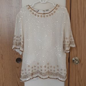 Sequin and beaded vintage top